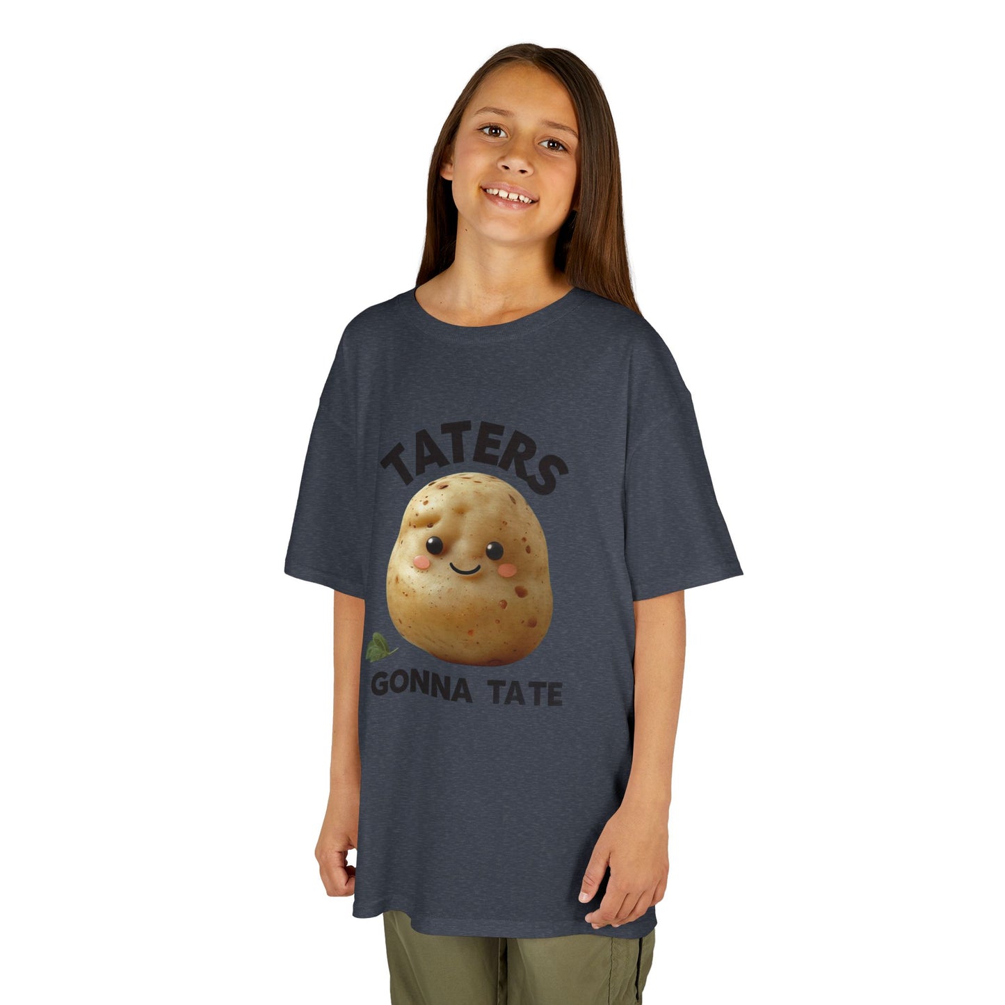 Kids T-Shirt - Smiling Potato 'Taters Gone Tate' Design