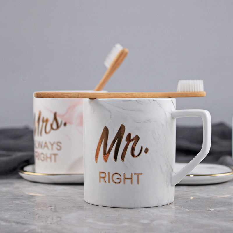 Marbling couple mug