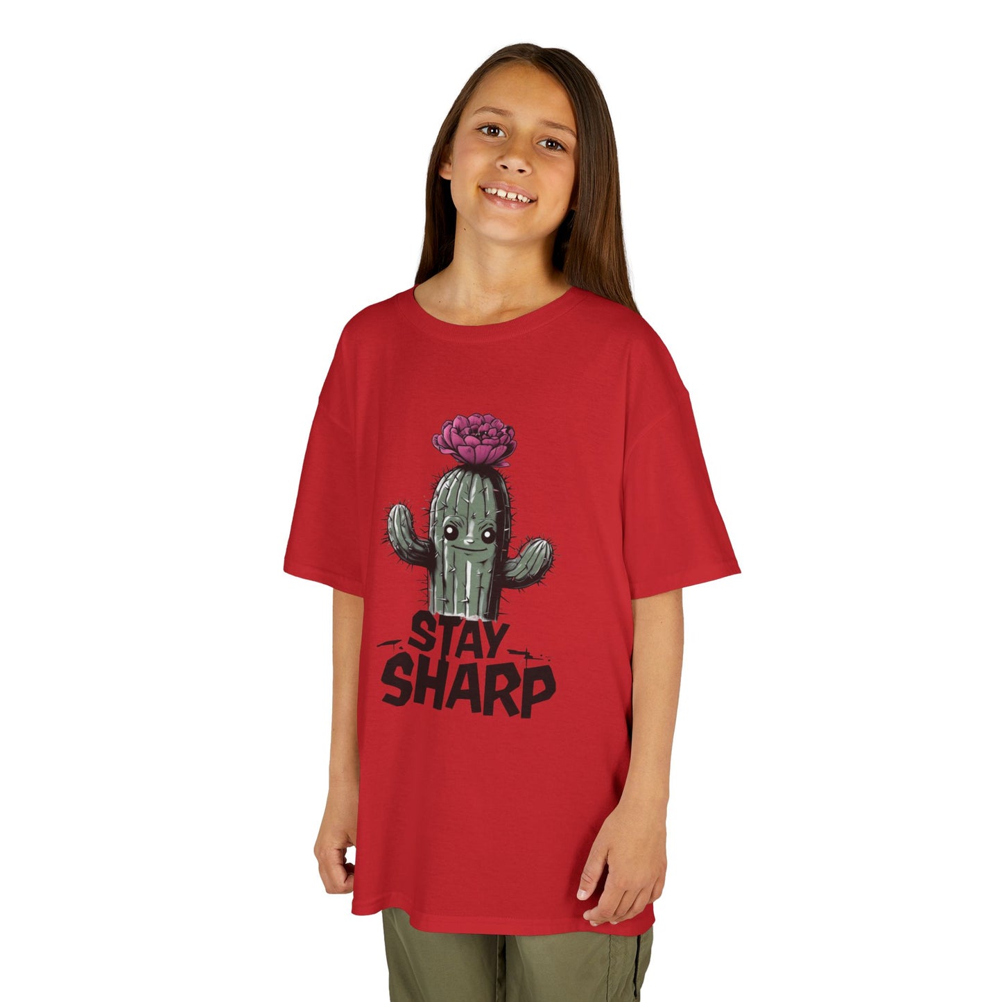 Kids Tee - Animated Cactus Stay Sharp Design