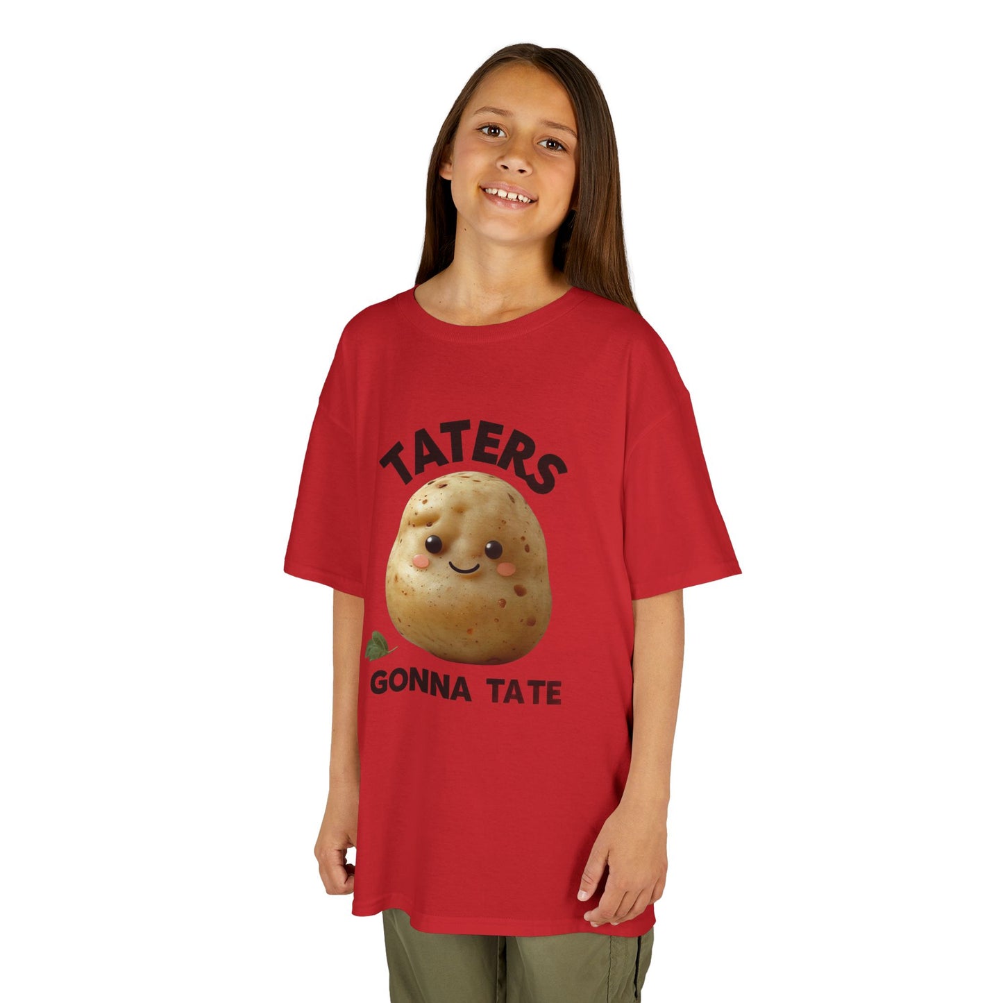 Kids T-Shirt - Smiling Potato 'Taters Gone Tate' Design