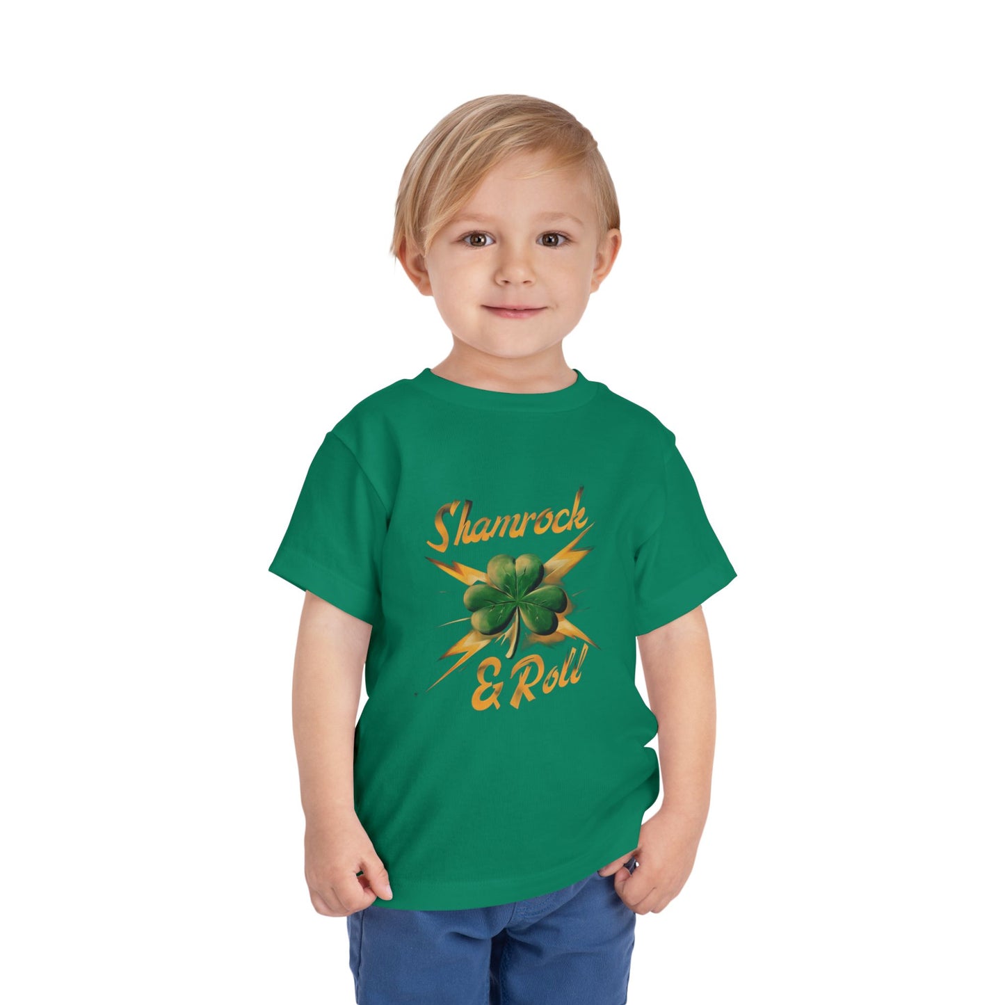 Toddler T- Shirt - Shamrock and Lightning Bolt Design