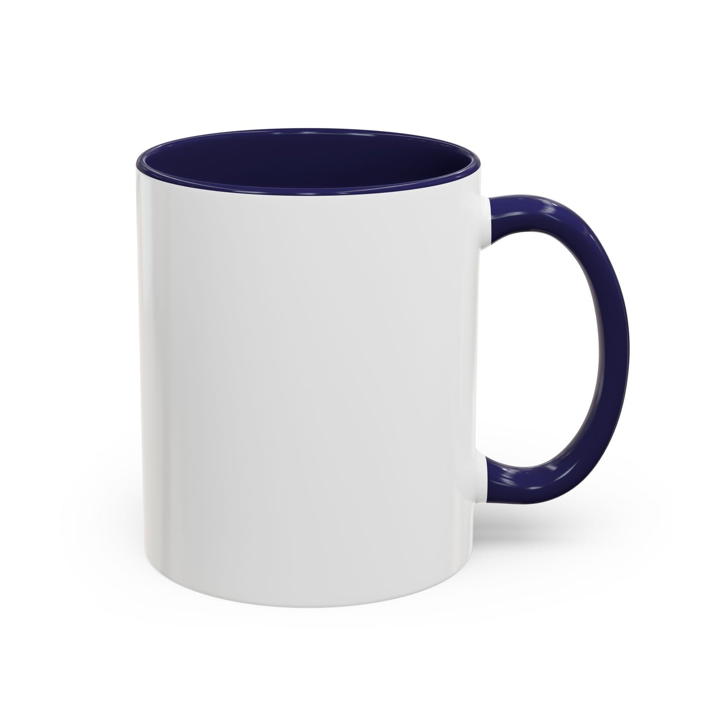 Coffee Mug - Navy Skeleton Sipping Red Mug with Radiation Symbol