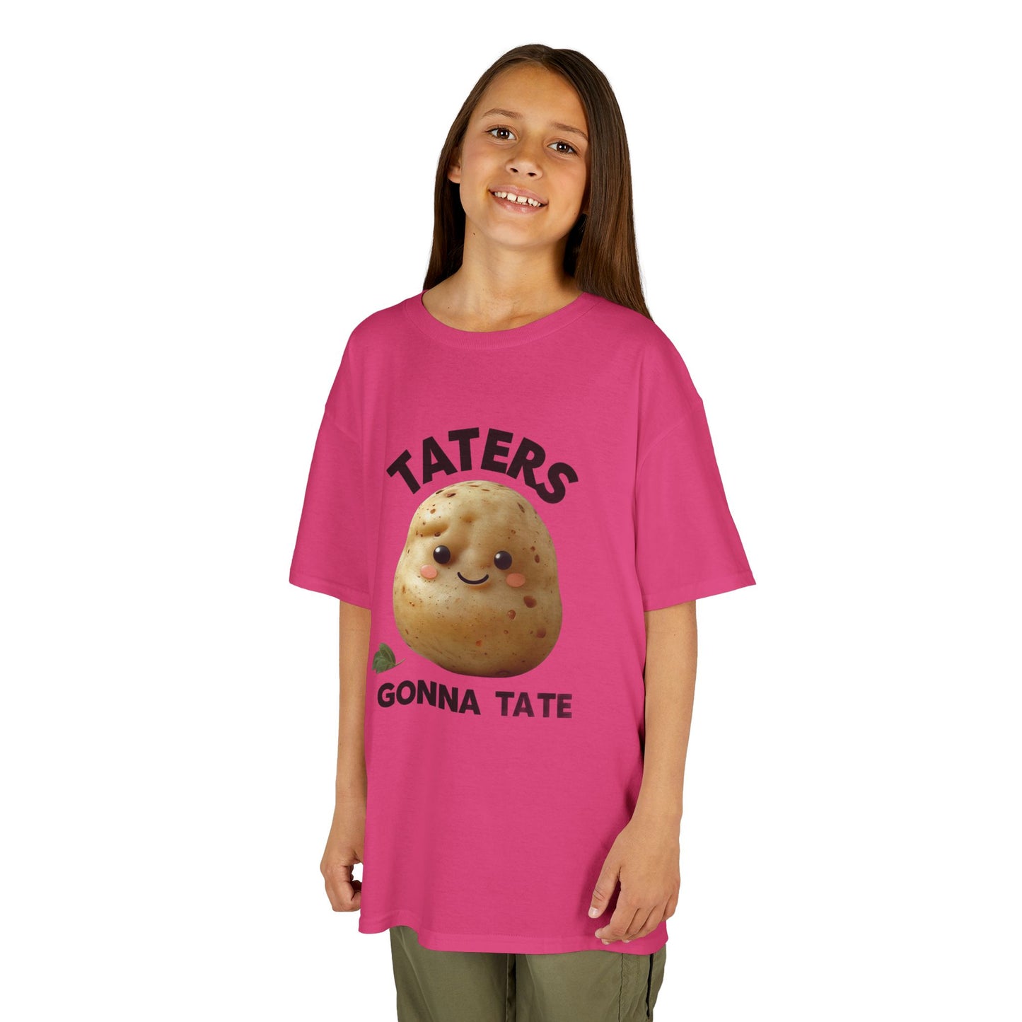 Kids T-Shirt - Smiling Potato 'Taters Gone Tate' Design