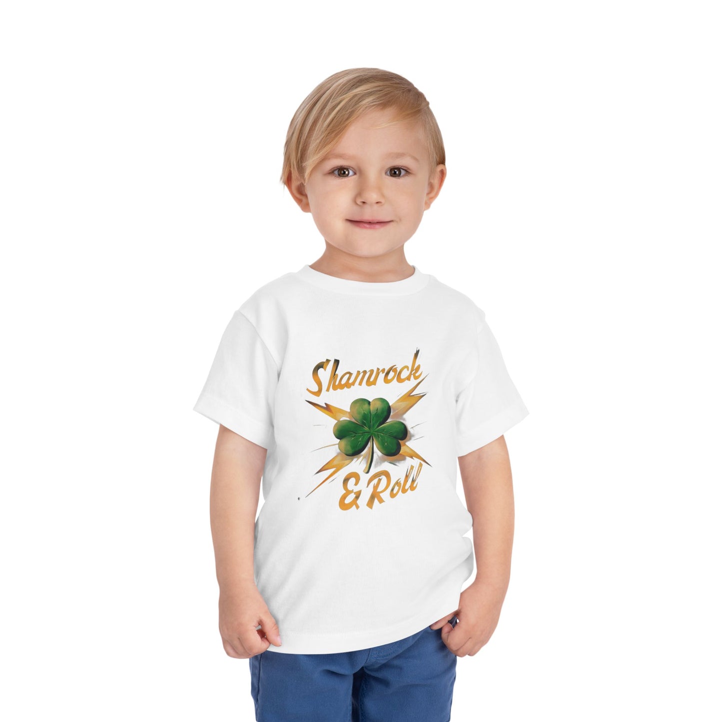 Toddler T- Shirt - Shamrock and Lightning Bolt Design