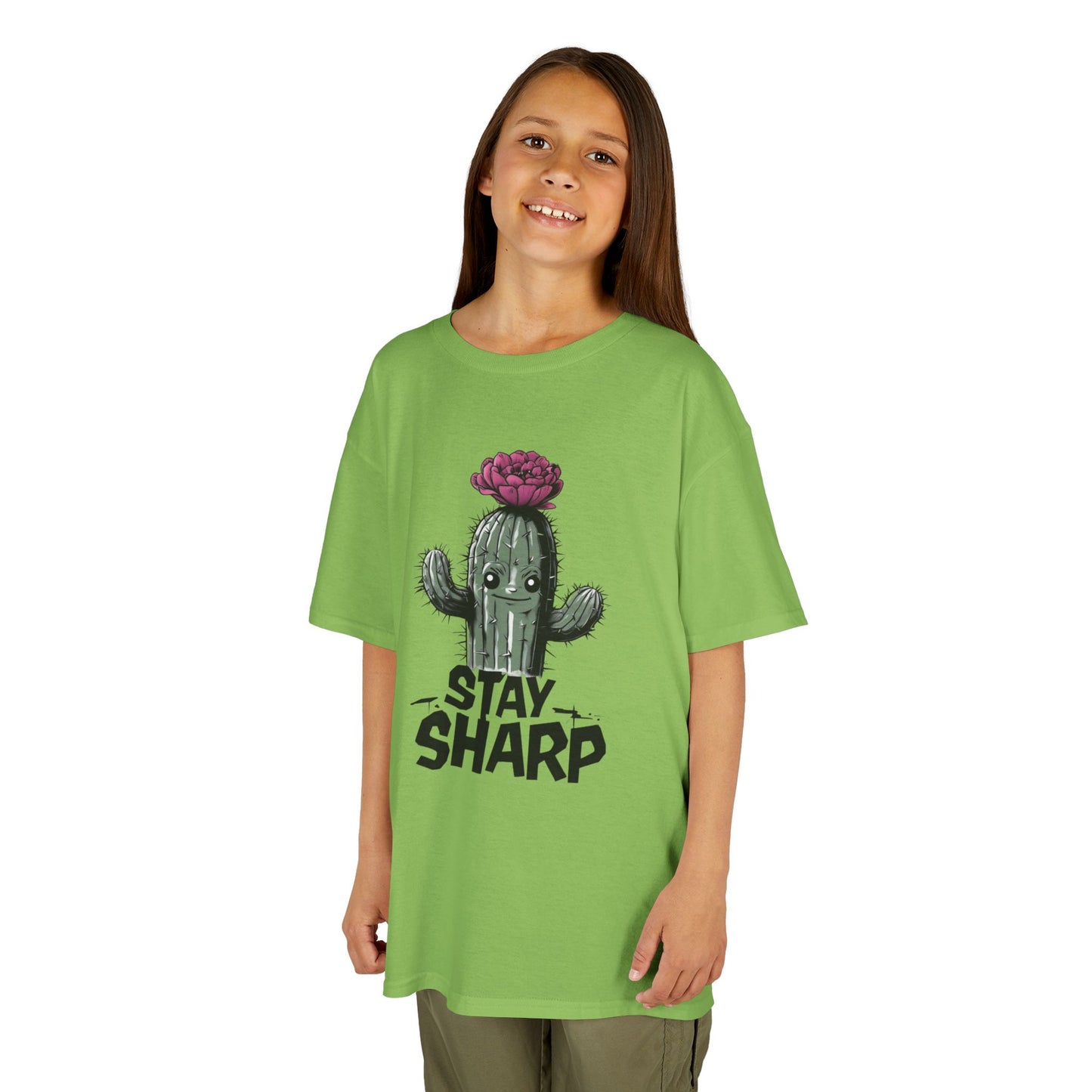 Kids Tee - Animated Cactus Stay Sharp Design