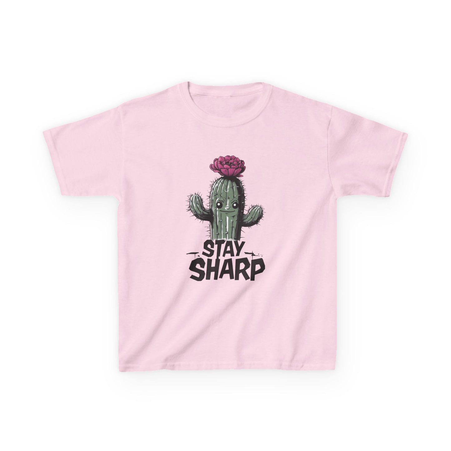 Kids Tee - Animated Cactus Stay Sharp Design