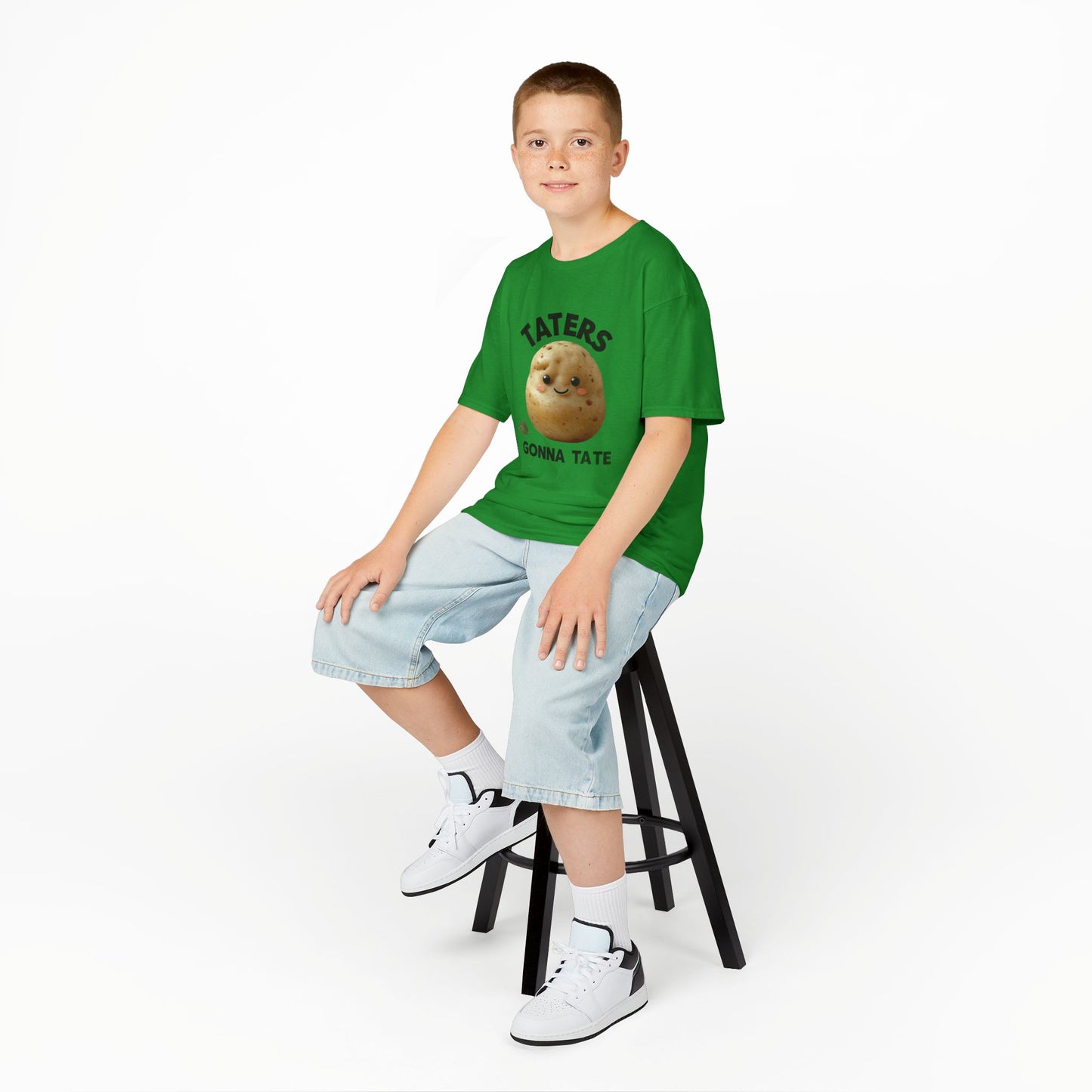 Kids T-Shirt - Smiling Potato 'Taters Gone Tate' Design