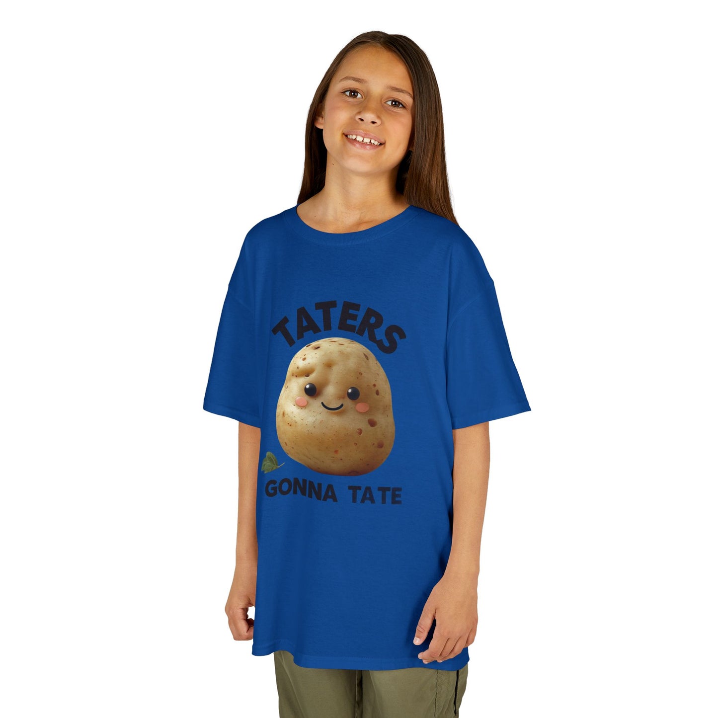 Kids T-Shirt - Smiling Potato 'Taters Gone Tate' Design