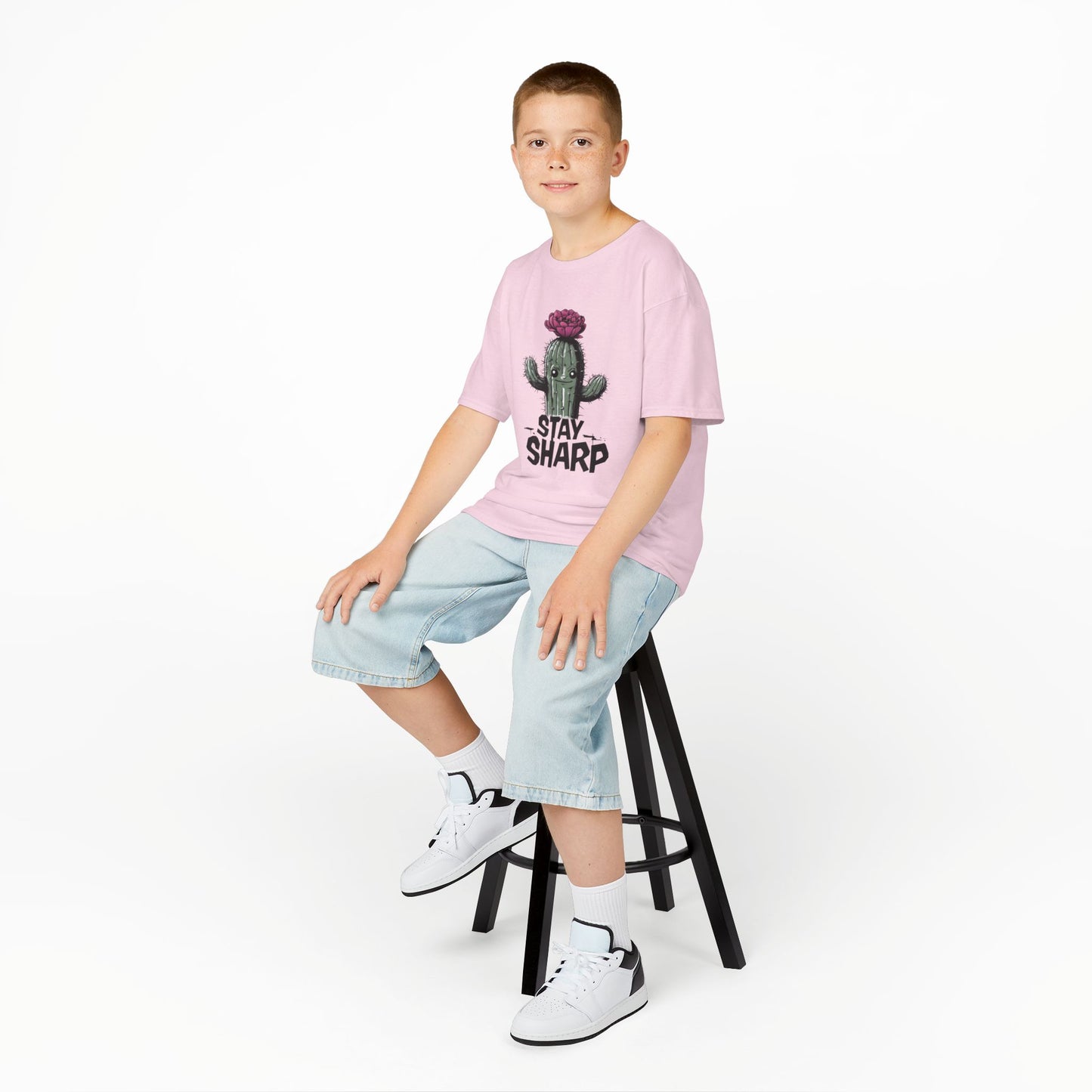 Kids Tee - Animated Cactus Stay Sharp Design