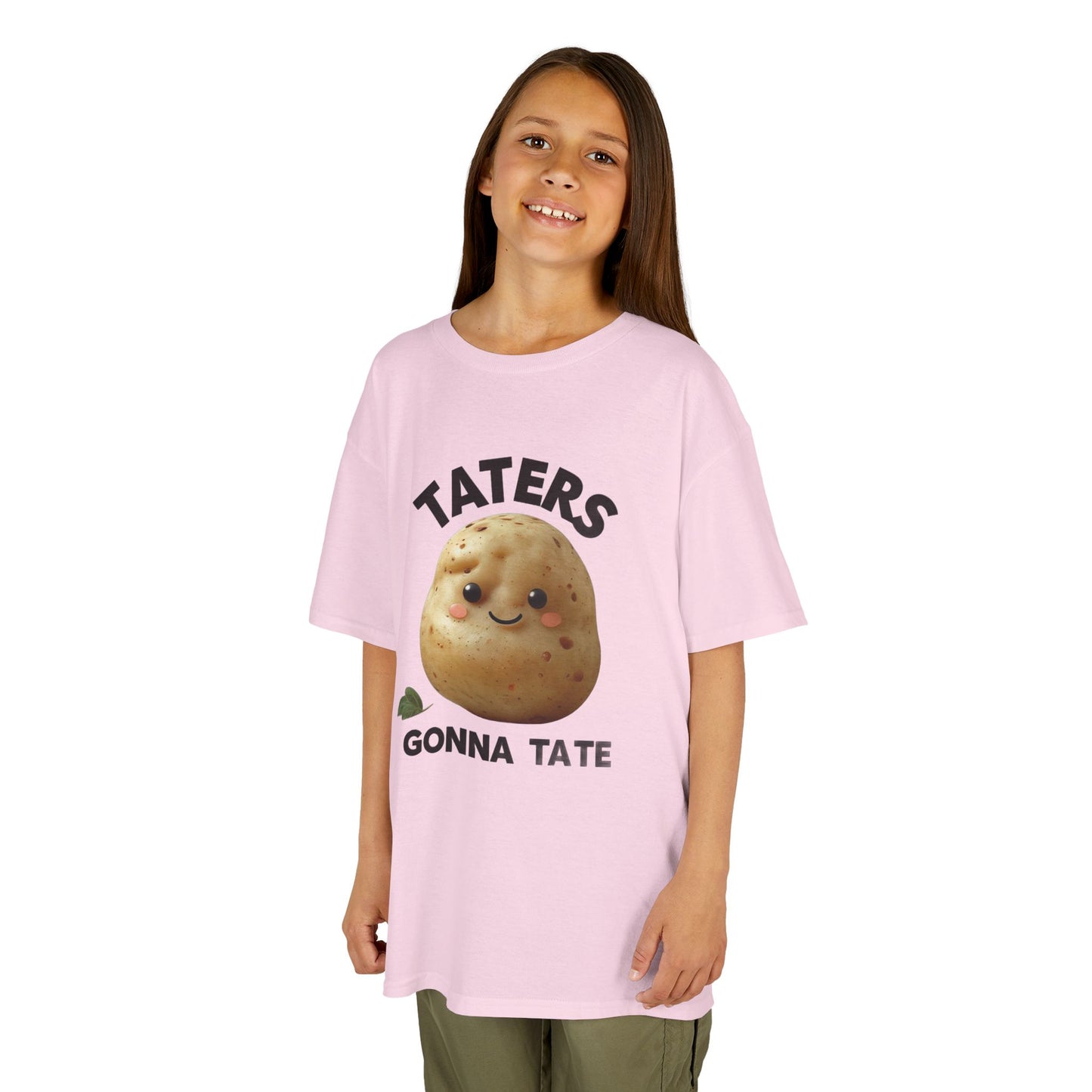 Kids T-Shirt - Smiling Potato 'Taters Gone Tate' Design