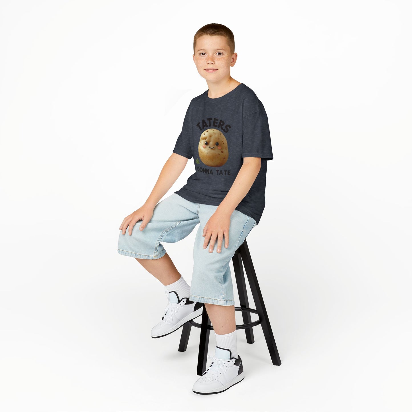 Kids T-Shirt - Smiling Potato 'Taters Gone Tate' Design