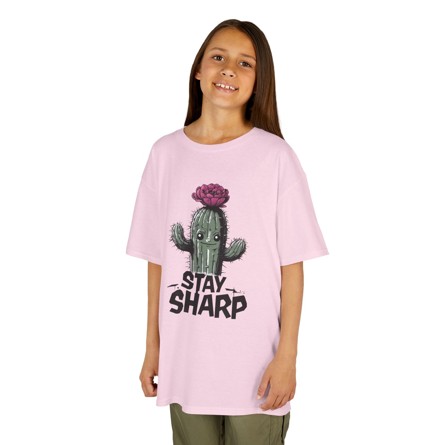 Kids Tee - Animated Cactus Stay Sharp Design