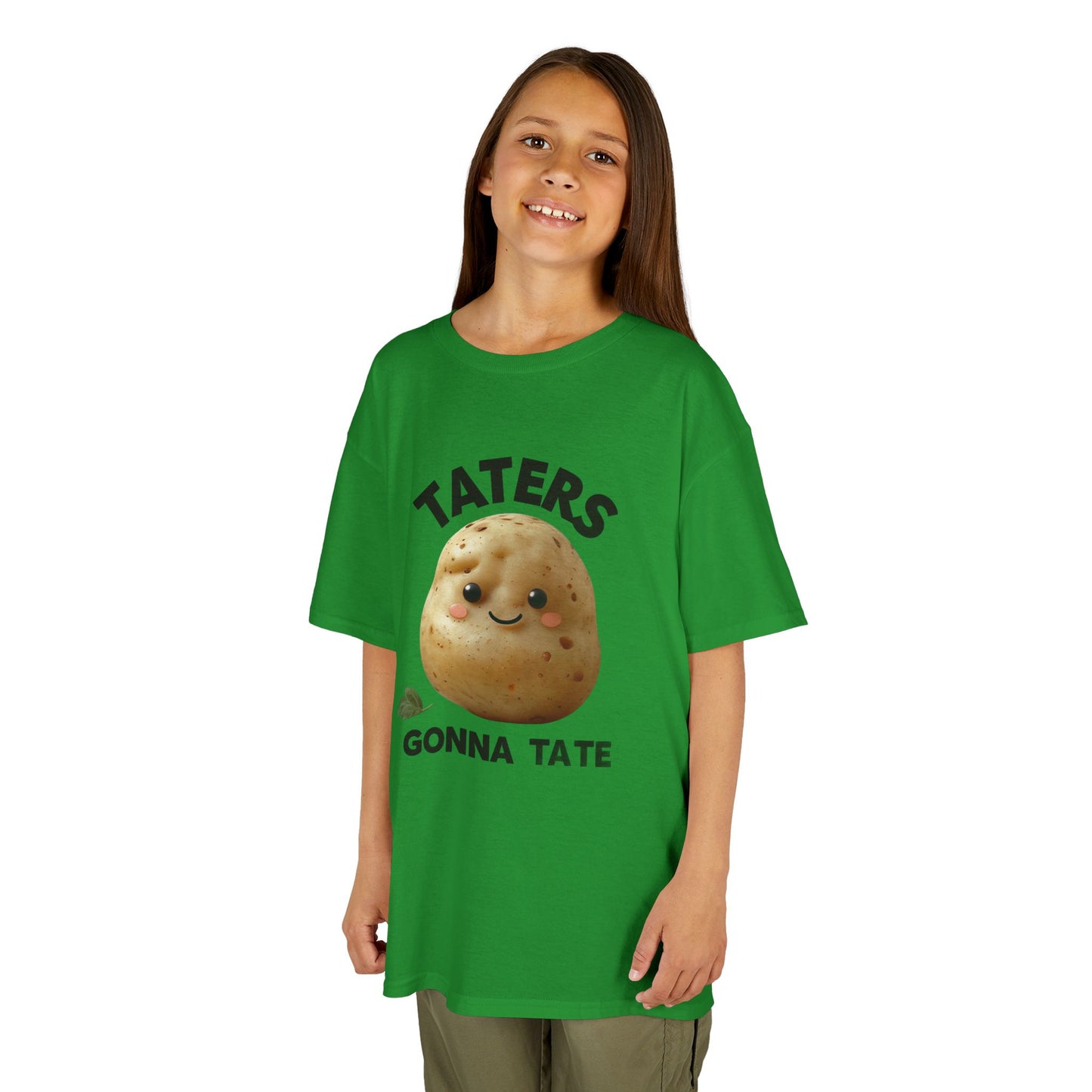 Kids T-Shirt - Smiling Potato 'Taters Gone Tate' Design