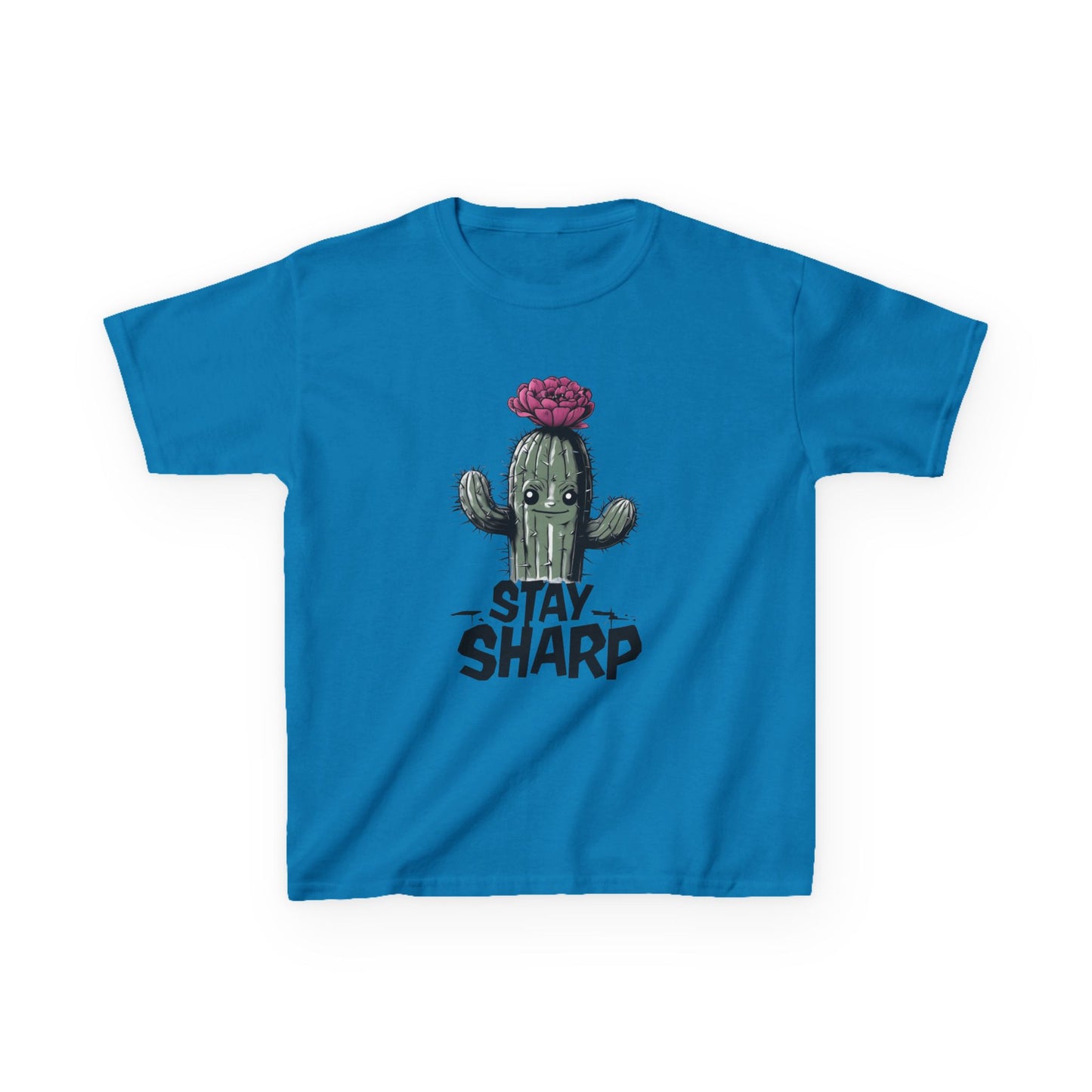 Kids Tee - Animated Cactus Stay Sharp Design