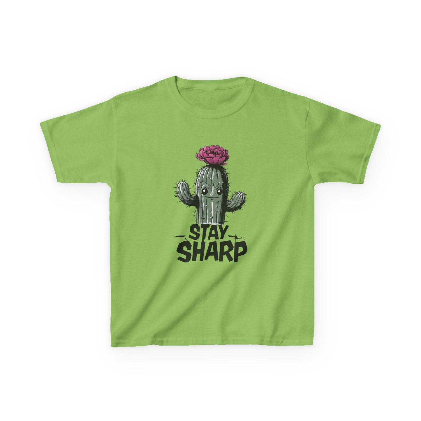 Kids Tee - Animated Cactus Stay Sharp Design