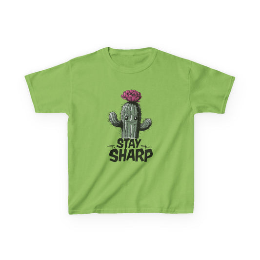 Kids Tee - Animated Cactus Stay Sharp Design