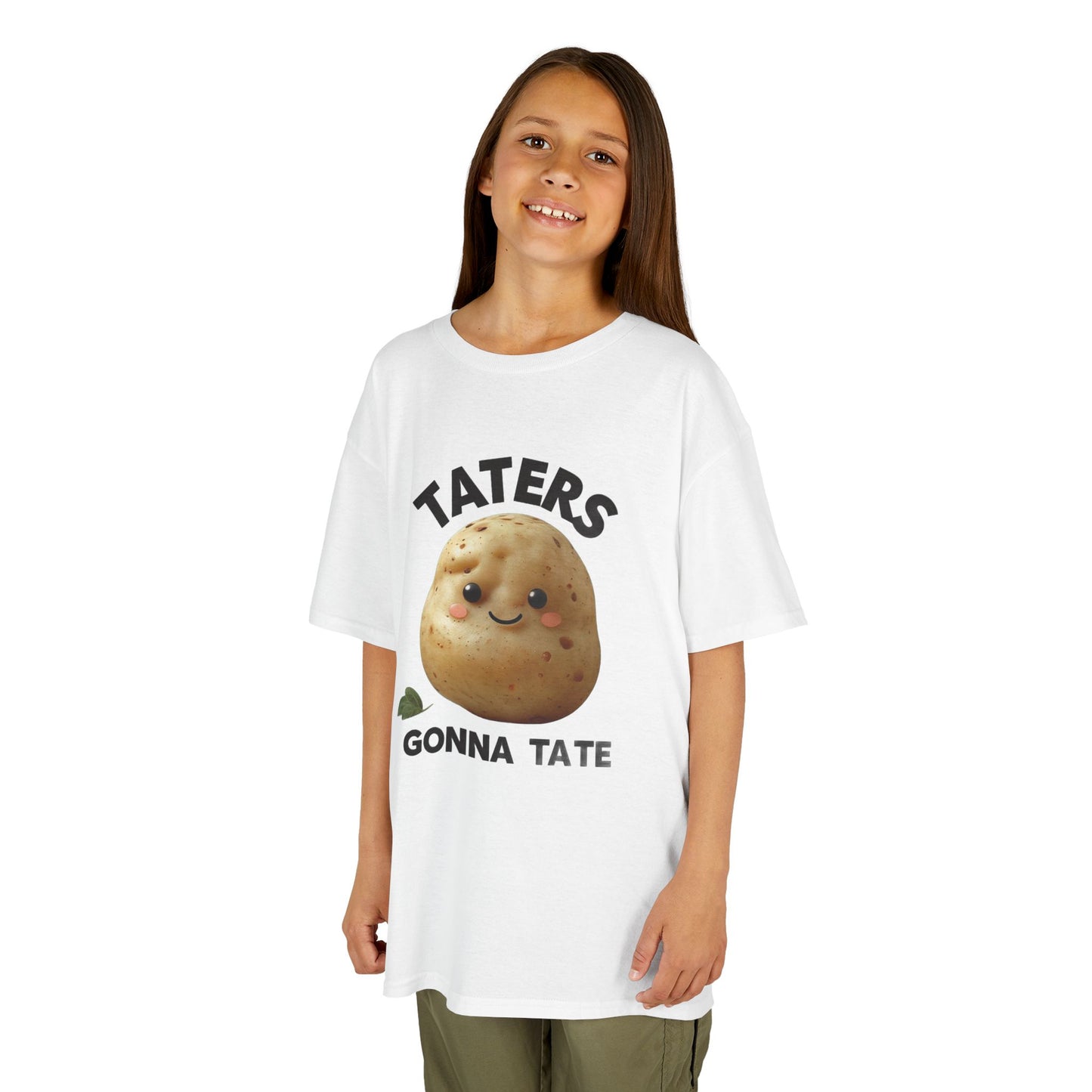 Kids T-Shirt - Smiling Potato 'Taters Gone Tate' Design