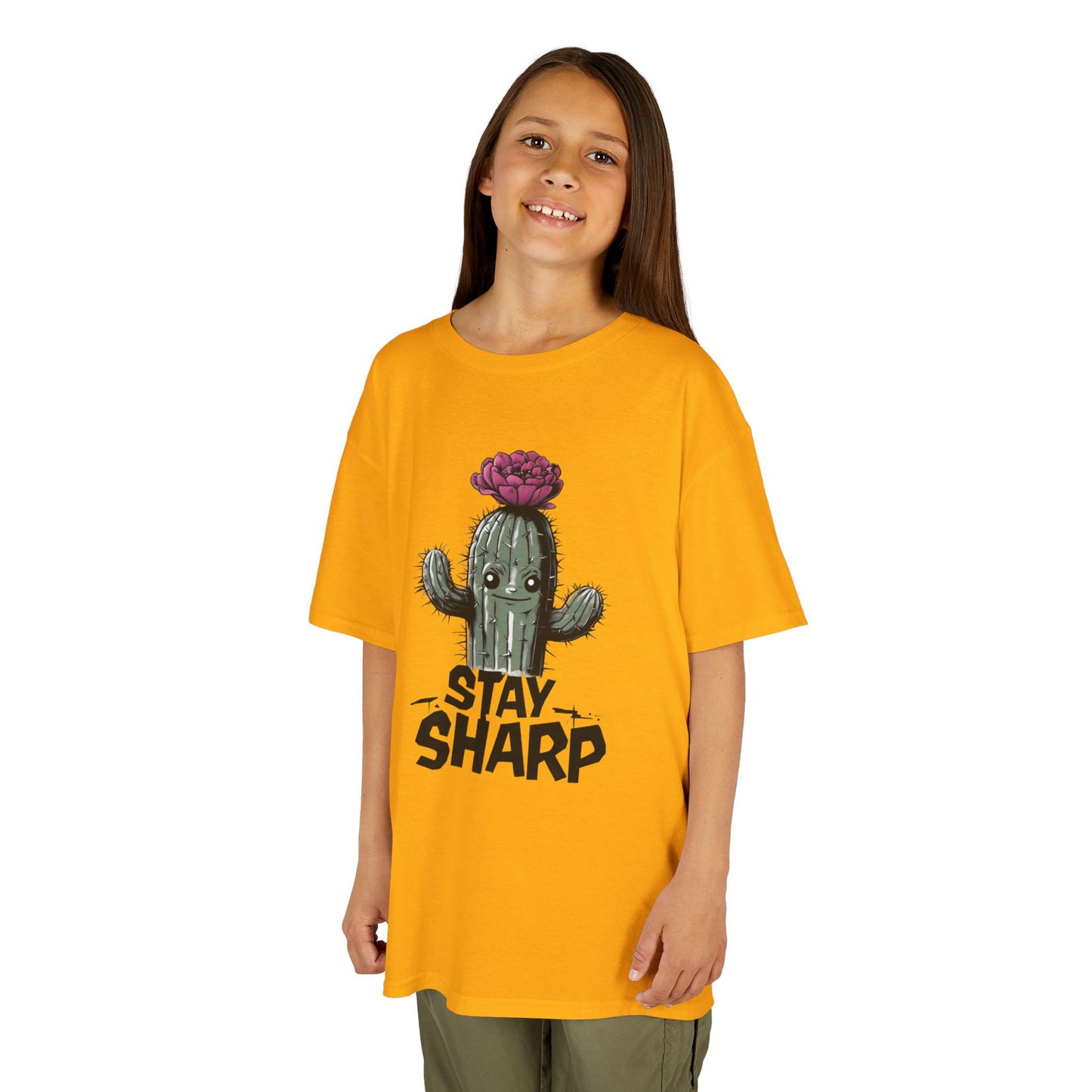 Kids Tee - Animated Cactus Stay Sharp Design