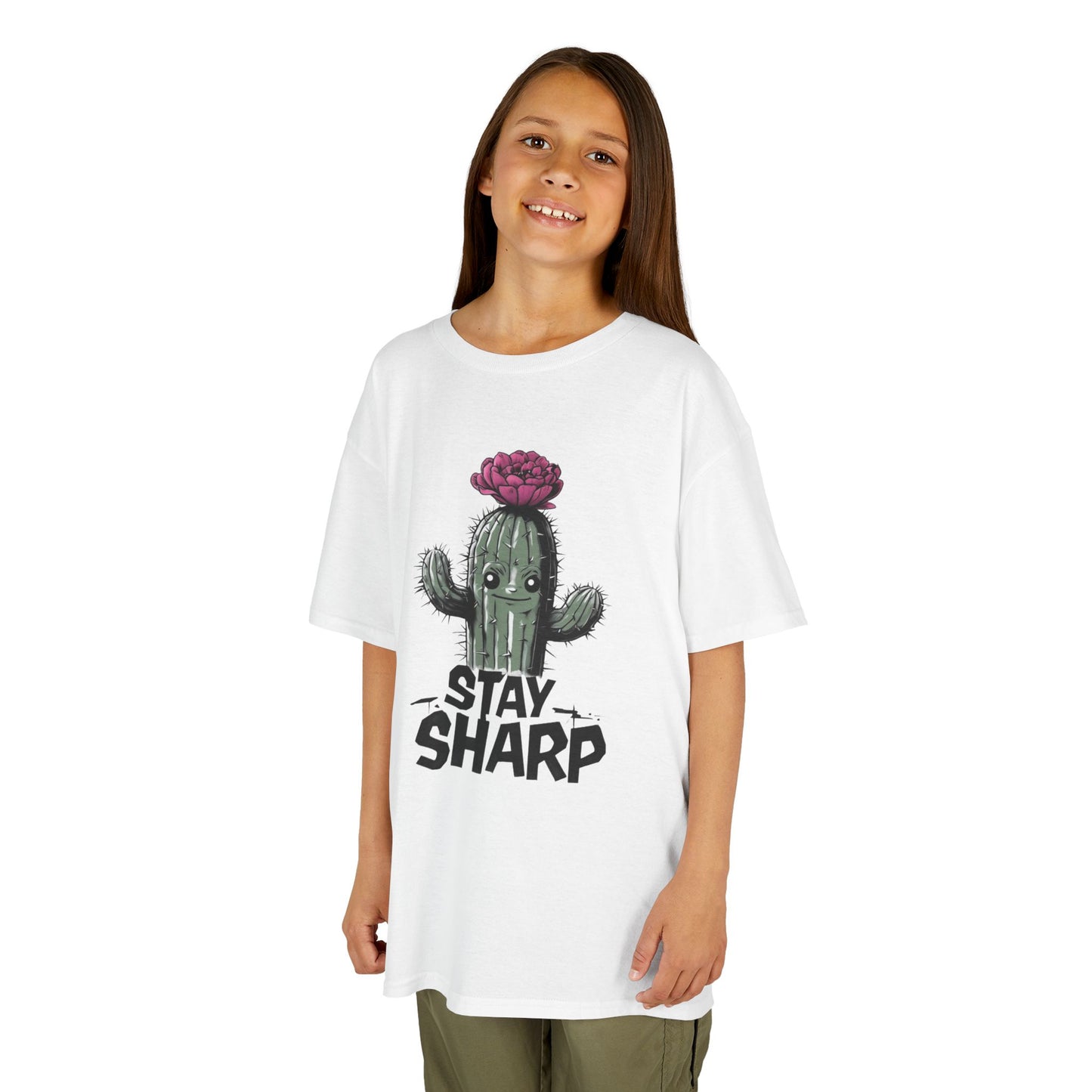 Kids Tee - Animated Cactus Stay Sharp Design